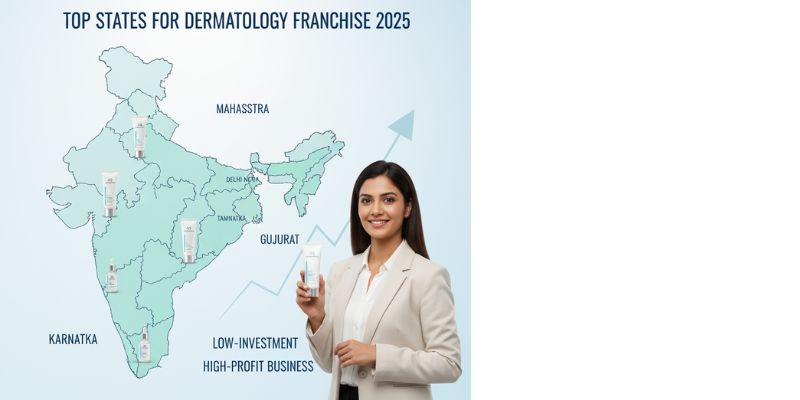 Explore the best states in India to start a profitable dermatology franchise with AS Pharmaceuticals — your trusted partner in skincare business growth.
