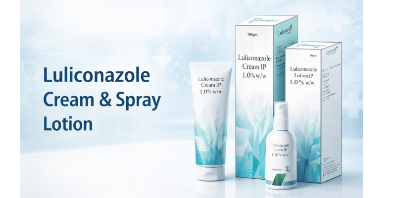 Luliconazole Cream & Spray Lotion PCD Pharma Franchise in India antifungal dermatology product by AS Pharmaceuticals