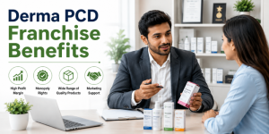 Benefits of Derma PCD Franchise business with monopoly rights, low investment, quality dermatology products, and profitable growth opportunities.