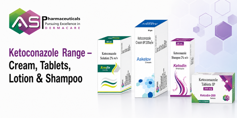 Ketoconazole Range PCD Pharma Franchise Company in India by A.S Pharmaceuticals offering tablets, capsules, creams and lotions